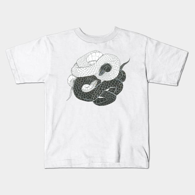 Yin yang snakes Kids T-Shirt by Créa'RiBo